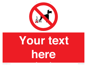 Custom No Dog Fouling Sign